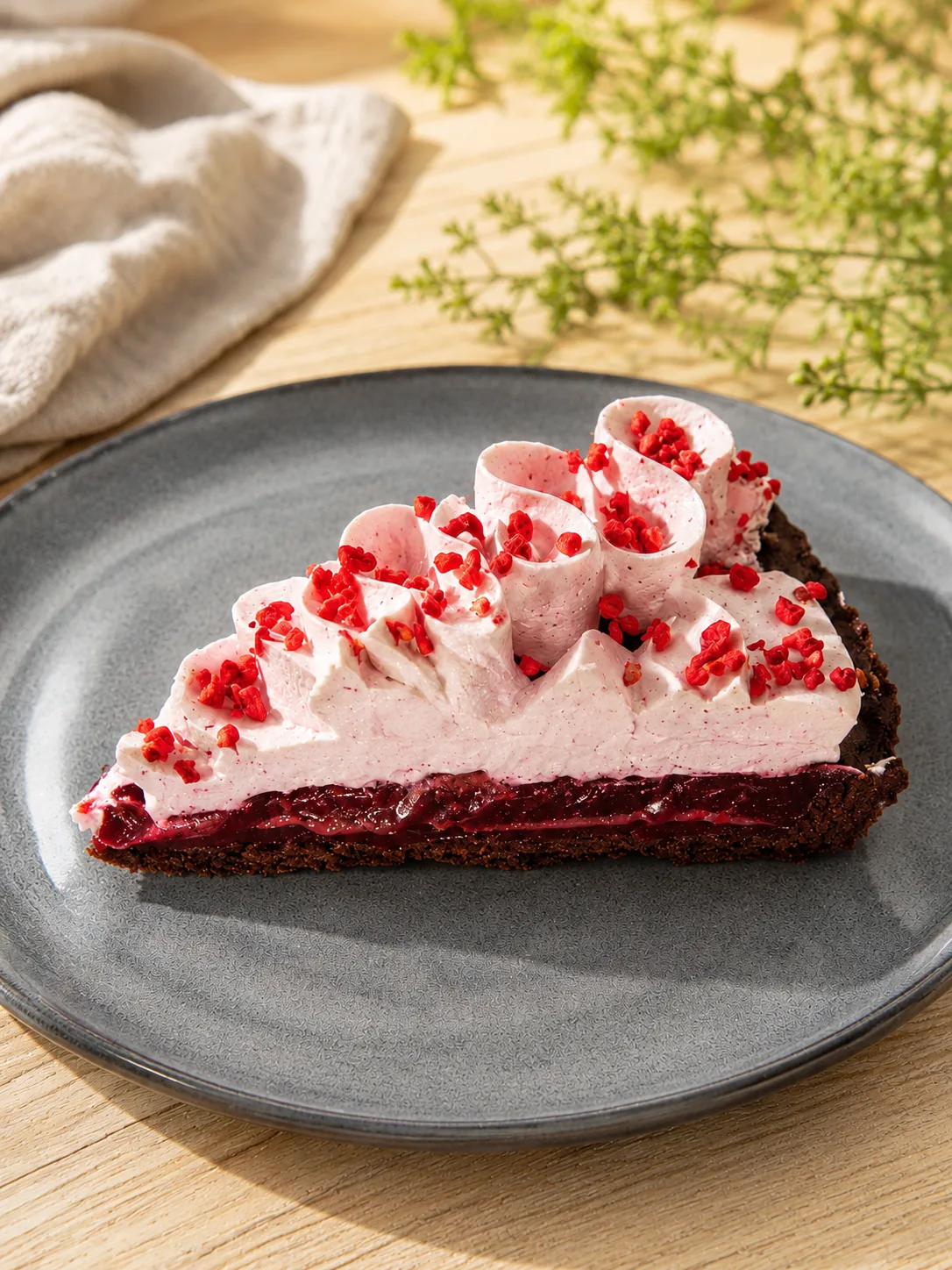 Tarta z owocowym nadzieniem i kremem