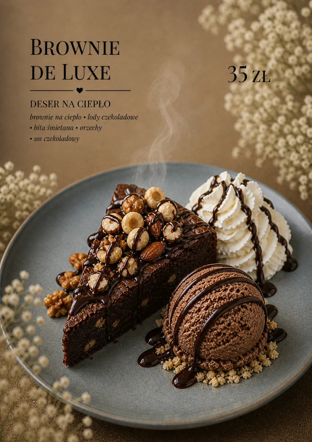 Brownie De Luxe na ciepło